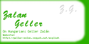 zalan geller business card
